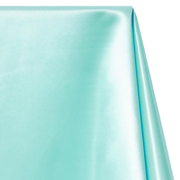 Charmeuse Satin Fabric Silky Shiny Yarn Dyed Lightweight By The Yard & Wholesale - Seafoam (10 Yards)