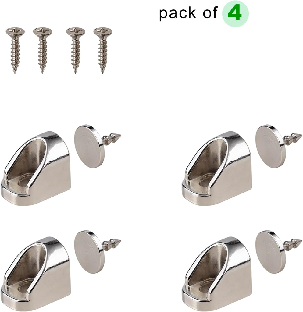4 Set Magnetic Cabinet Door Catches Hardware Fittings with Neodymium Magnets for Furniture Door Stoppers, Closer
