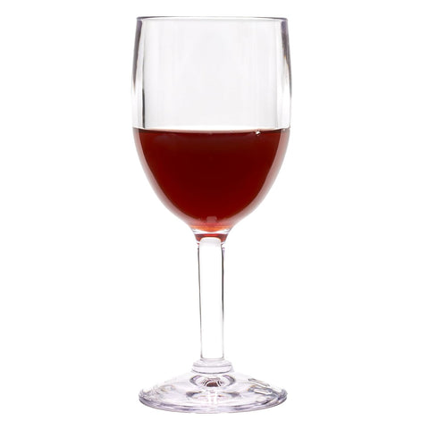 G.E.T. SW-1404-1-SAN-CL-EC Heavy-Duty Reusable Shatterproof Plastic Wine Glasses, 8 Ounce, Clear (Set of 4)