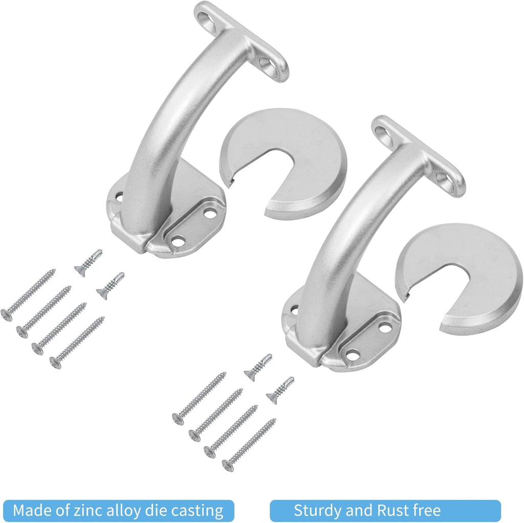 10FT Modern Aluminum Handrail Set, handrails for Indoor Stairs, Deck, Slope, Wall Mounted Staircase handrails, Zink