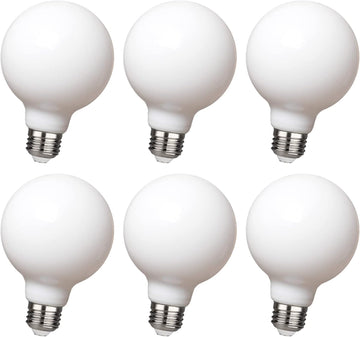 6Pack G25 LED Globe Light Bulbs, Vintage Edison Bulb 40W Equivalent