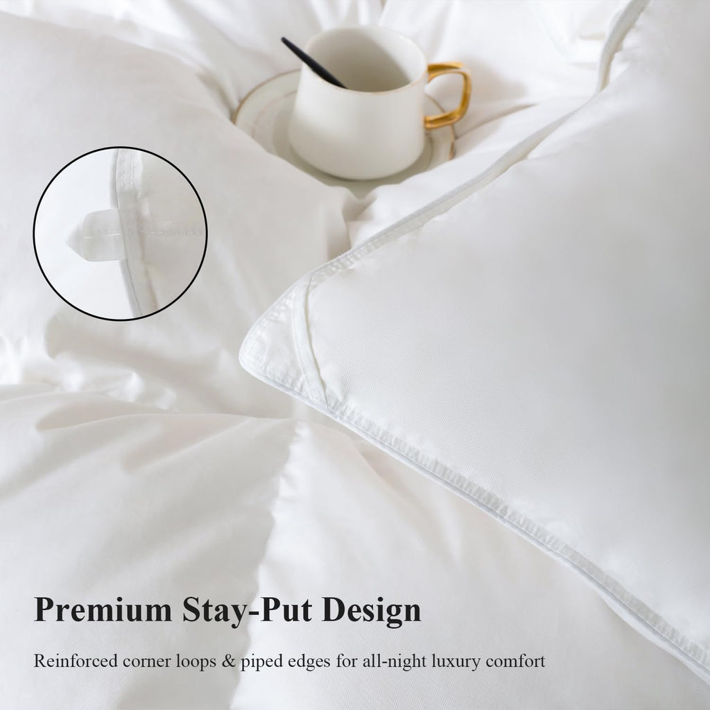 Winter Goose Down Comforter King Size, Luxury Duvet Insert