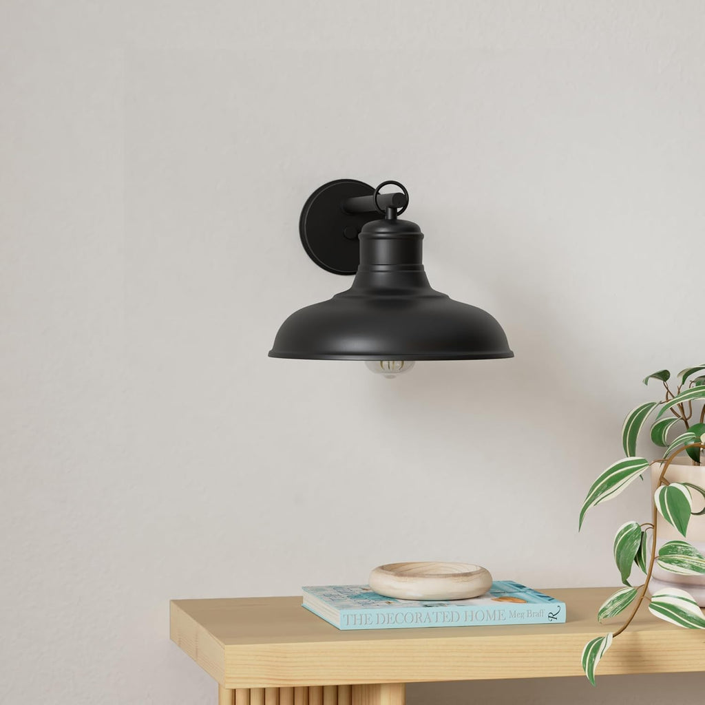 2-Pack Outdoor Wall Lights, Vintage Black Wall Sconces, Exterior Farmhouse Barn Light Fixtures