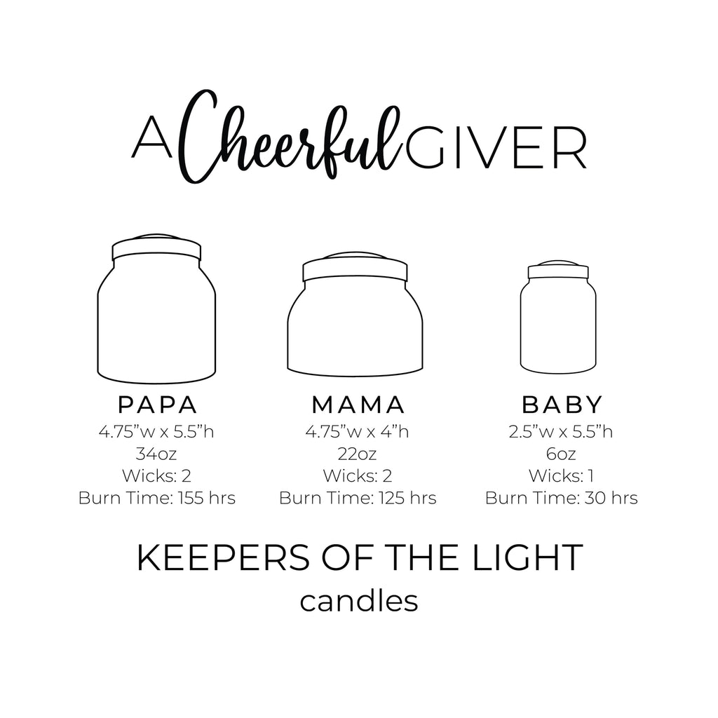 Papa's Pumpkin Pie - 34oz Papa Scented Candle Jar with Lid - Keepers of the Light - 155 Hours of Burn Time, Gift for