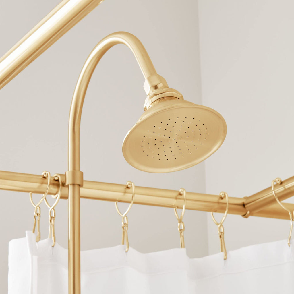 Retrofit Showers Trim Package with 4-7/8" Shower Head and Hand Shower Conversion Kit - 60" x 27" Ring - Rough In