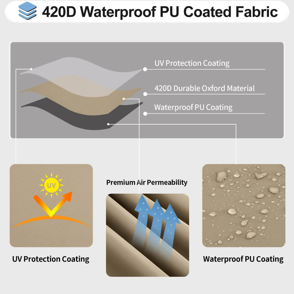 Waterproof Curved Outdoor Sectional Cover