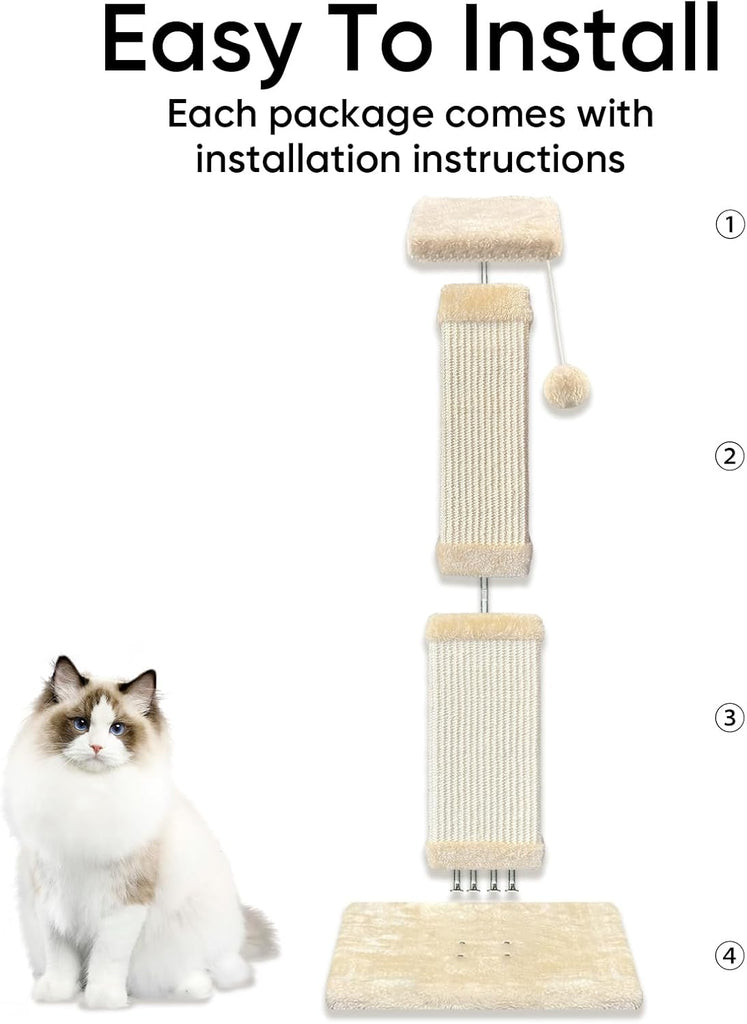 Cat Scratching Post for Large Cats, Cat Scratcher for Indoor Cats Adults