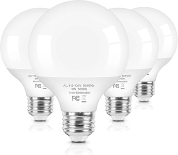 G25 Globe Light Bulbs, 60 Watt Vanity Light Bulb