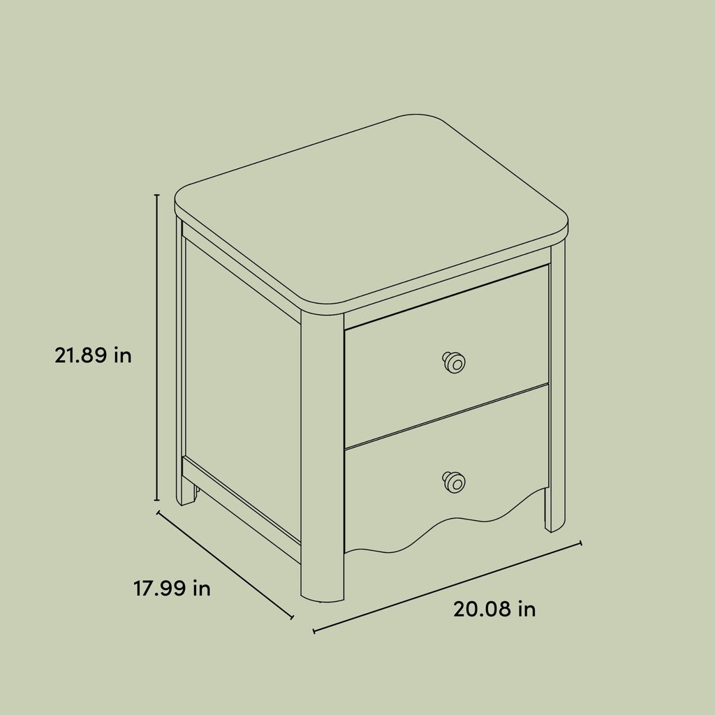 Casablanca 2 Drawer Nightstand, Driftwood