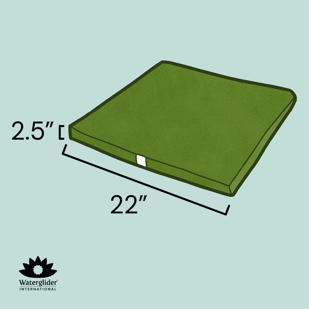 Zabuton, Eclipse line, Buckwheat Filled Meditation Cushion, 23" x 23" Natural