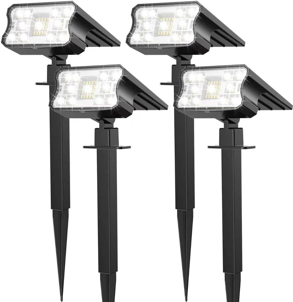 Solar Lights Outdoor Waterproof IP67, 60 LED 3 Lighting Modes Solar Spot Lights Outdoor for Yard Garden Pathway