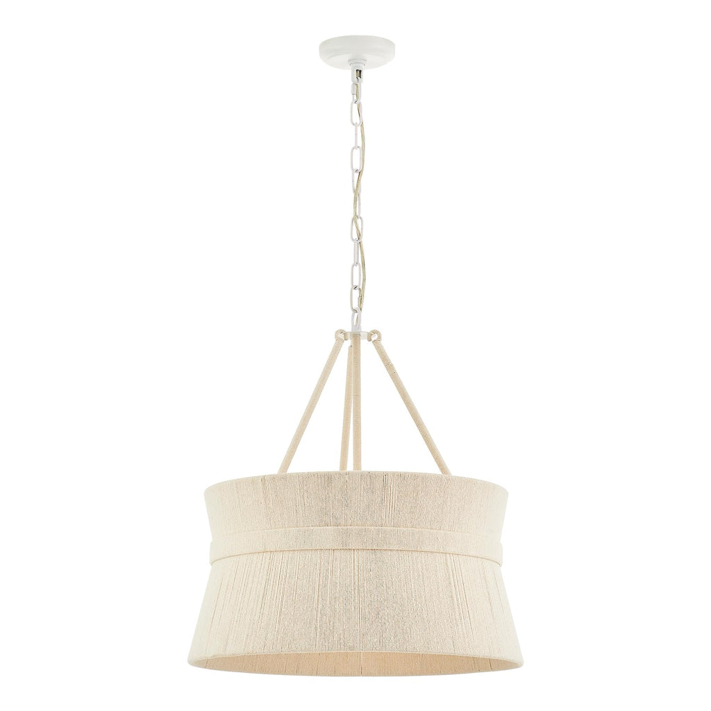 20" Hand Woven Rattan Chandelier Coastal Boho Pendant Light Island Dining Living Room, UL Listed