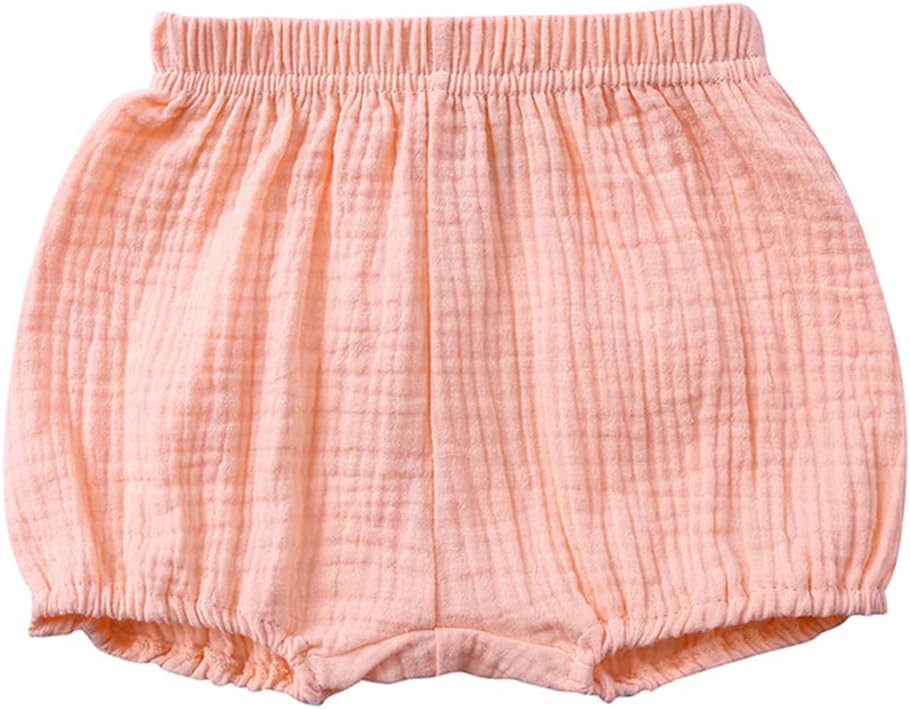 Baby Girls Boys 3 Pack Cotton Linen Blend Cute Bloomer Shorts Loose Harem Shorts