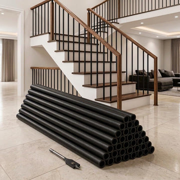 Iron Stair Balusters 5/8" Round 44" Long - 50Pack Hollow Plain Spindles