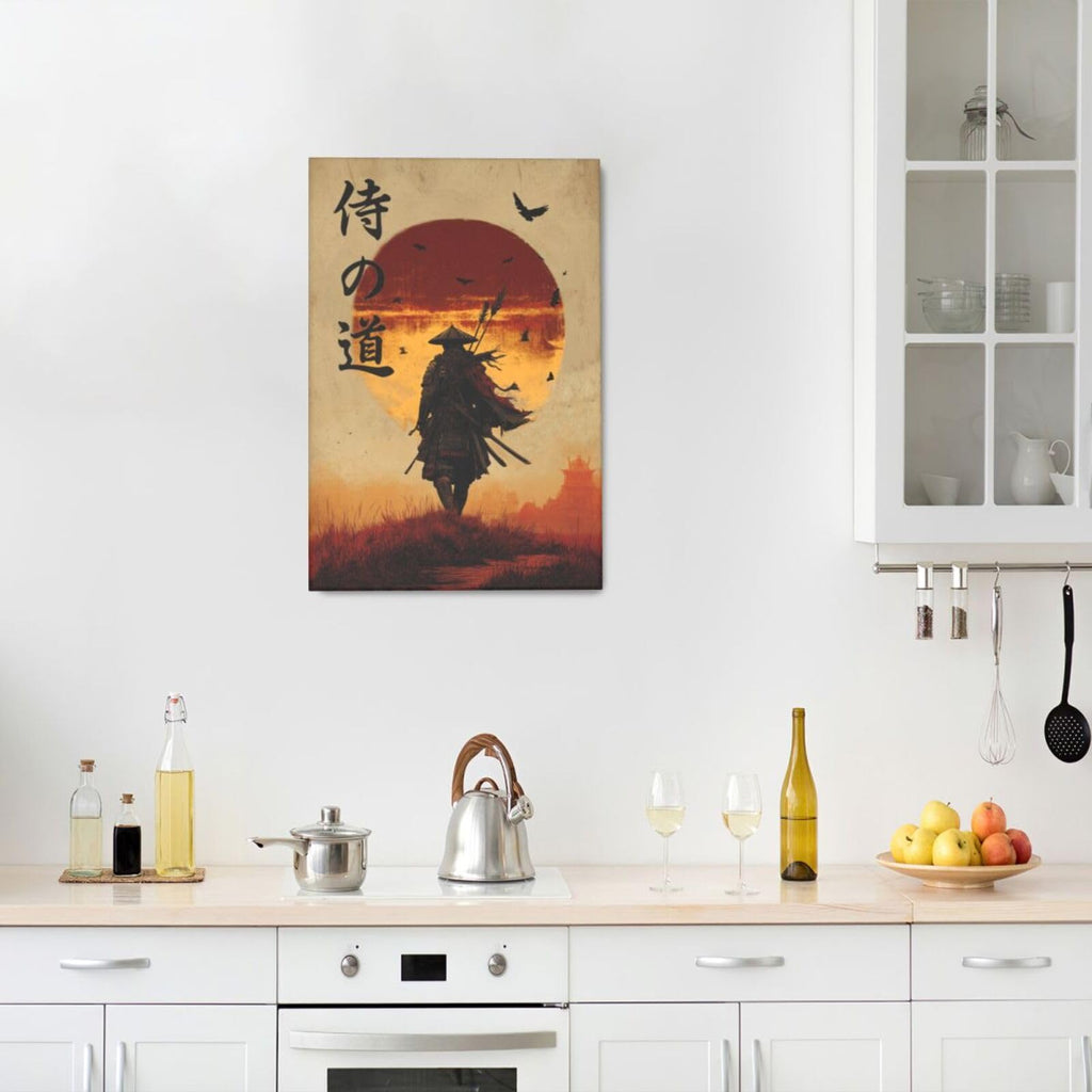 Japanese Samurai Wall Art Oriental Asian Bushido Wall Decor Warrior Figure Canvas Pictures Paintings Prints Japan