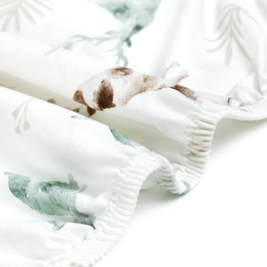 Crib Sheets 2 Pack, Jersey Knit Stretchy Soft Fitted Baby Bed Sheet
