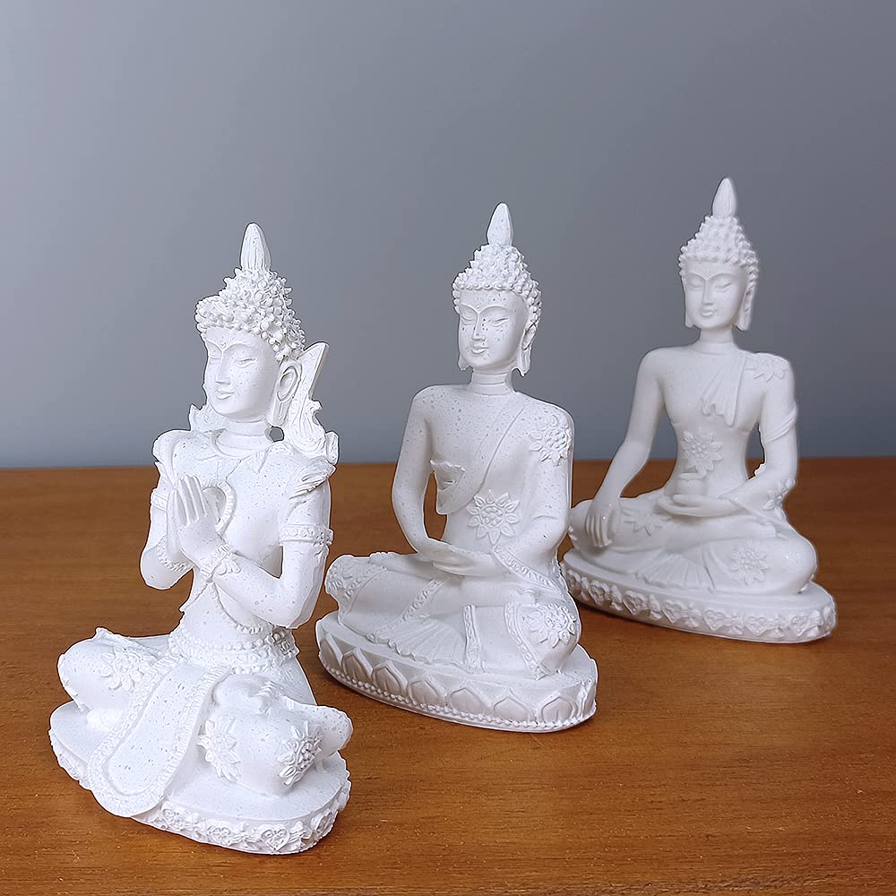 Mini Sandstone Buddha Yoga Meditation Statue Harmonious Figurine Collectible Craft Feng Shui Sculpture Decor Shelf