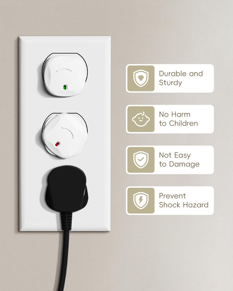 60 Packs Baby Resistant Outlet Covers White - Child Safety