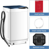 Portable Washing Machines, 7.7 lbs Load Capacity Portable Washer and Dryer Combo with Built-in Barrel Light & LED