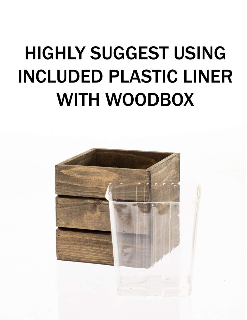Wooden Planter Box, Rustic Whitewash with Plastic Liner l Garden Decor l Restaurant and Wedding Decorations l Wedding