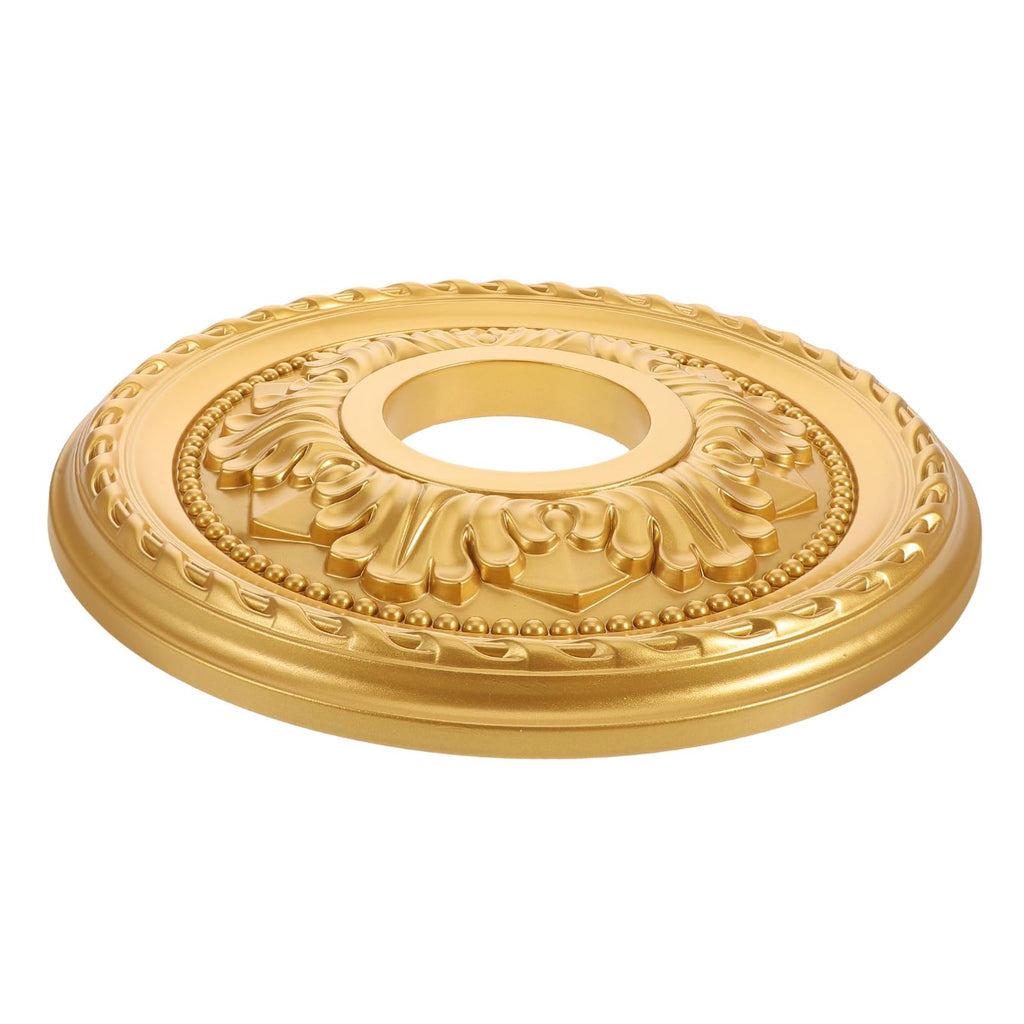 12.20 Inch Round Ceiling Medallion Pu Decorative Ceiling Plate Lighting Medallions Fan Light Fixture Trim with Easy