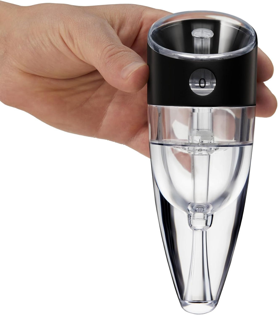 Wine Aerator, Instant Decanter with Adjustable Dial to Custom Aeration, Enhance Flavor, Smooth Pour