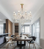 Modern K9 Transparent Crystal Chandelier,Luxury Clear Crystal Pendant Light Fixture 8 Light,Modern Ceiling Lighting for Living Room, Dining Room, Bedroom (8 Lights) A110-B0B9L6XJRT