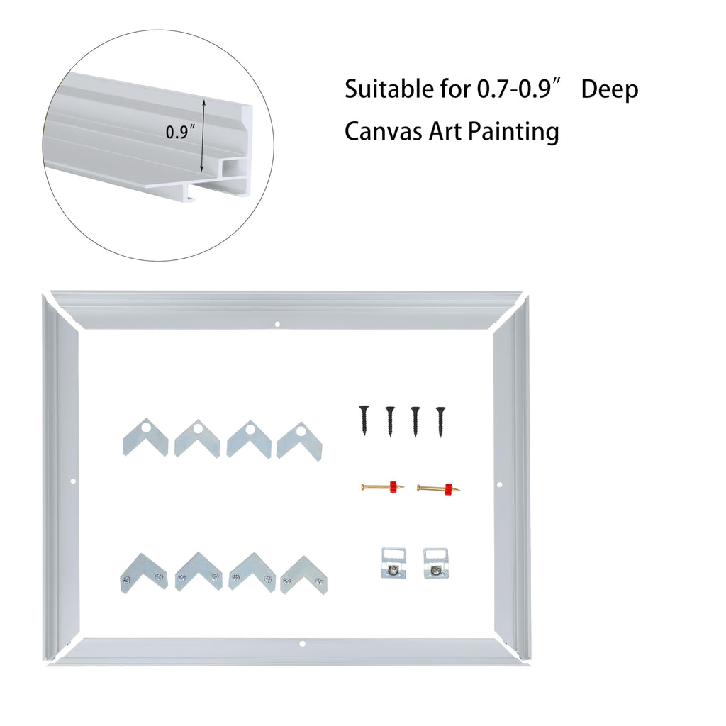 24x36 Canvas Frame, Floating Frame 0.9"Deep(24x36, Silver)