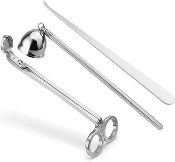 3 in 1 Candle Accessory Set, Candle Wick Trimmer Cutter, Snuffer, Dipper, Wick Care Kit with Trimmer, Dipper