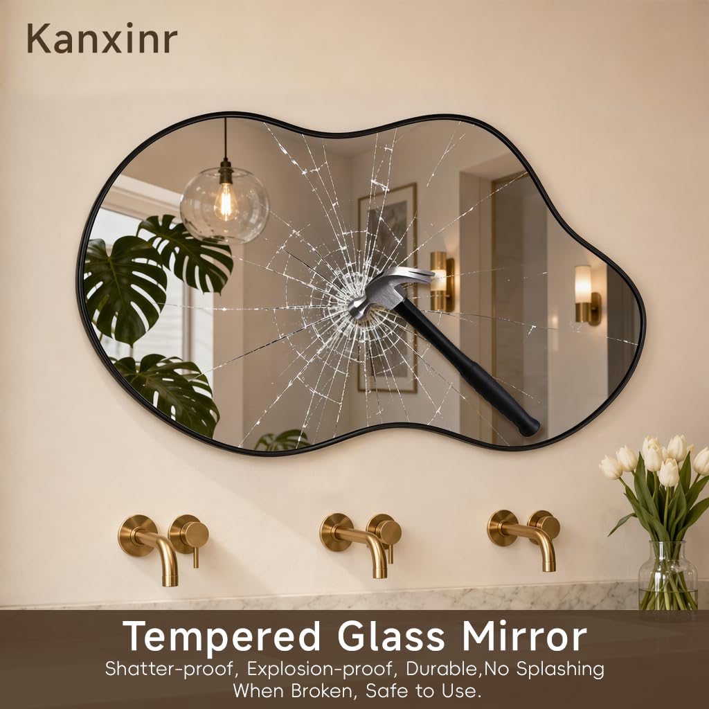 26"x48" Wall Mirror Irregular Mirror Bedroom Entryway