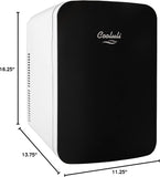 15L Mini Fridge for Bedroom - Car, Office Desk & College Dorm Room - 12v Portable Cooler & Warmer for Food, Drinks