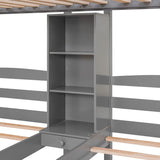 Triple Bunk Bed with Stairs, Twin Over Twin & Twin Bunk Bed for 3, Triple Bunk Bed with Drawers