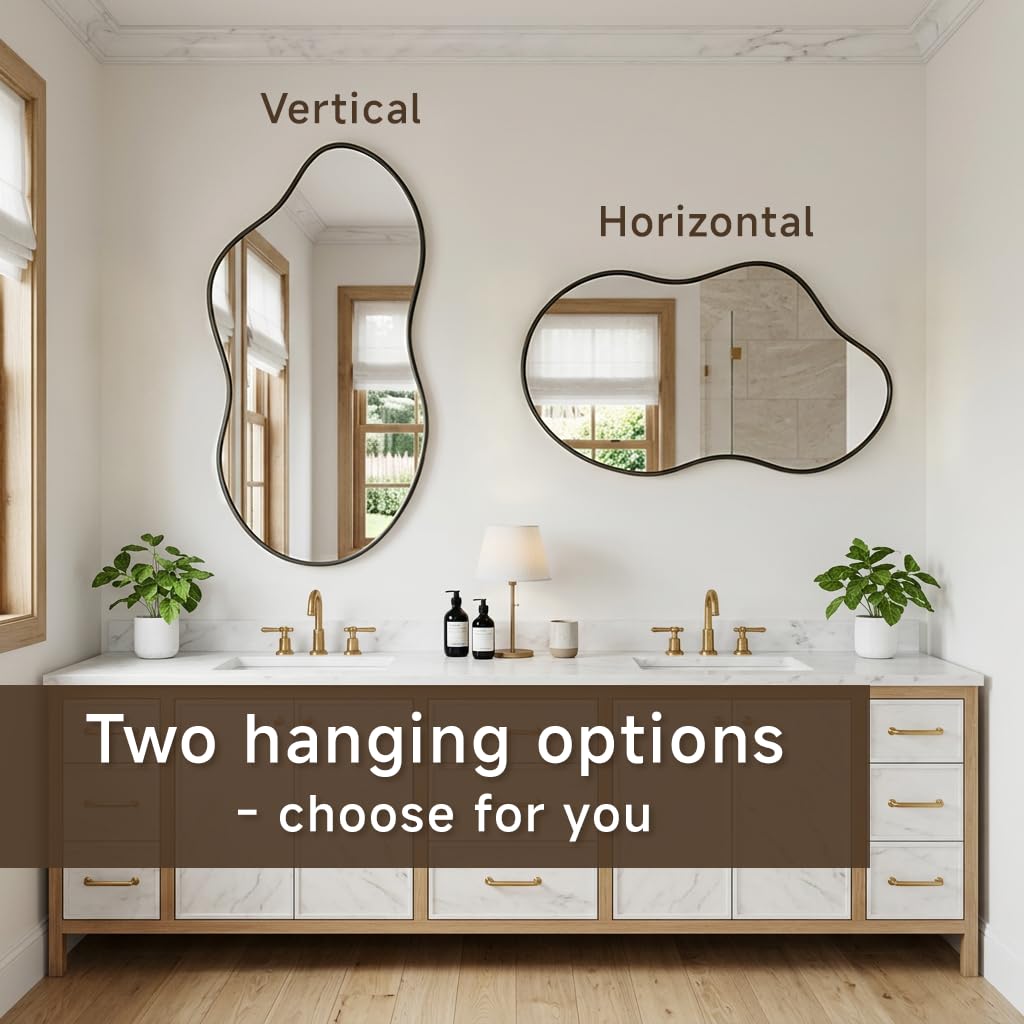 26"x48" Wall Mirror Irregular Mirror Bedroom Entryway
