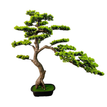 3ft Artificial Juniper Bonsai Tree with Black Plastic Pot