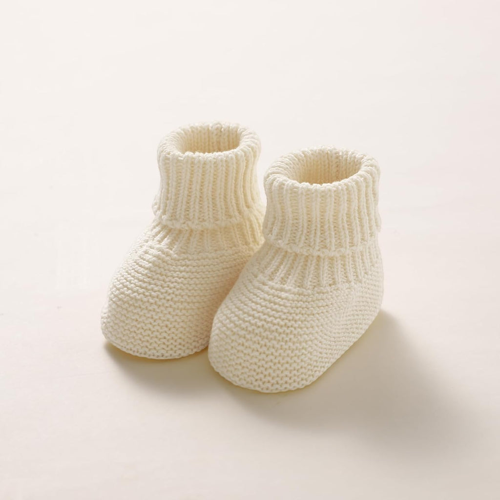 Cotton Baby Sweater Knit Romper Newborn Infant Outfit Hat Mittens Booties