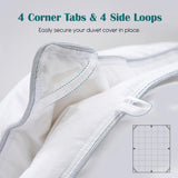 Goose Feather Down Fiber Comforter Queen, 100% Cotton Ultra Soft Fluffy Duvet Insert Queen