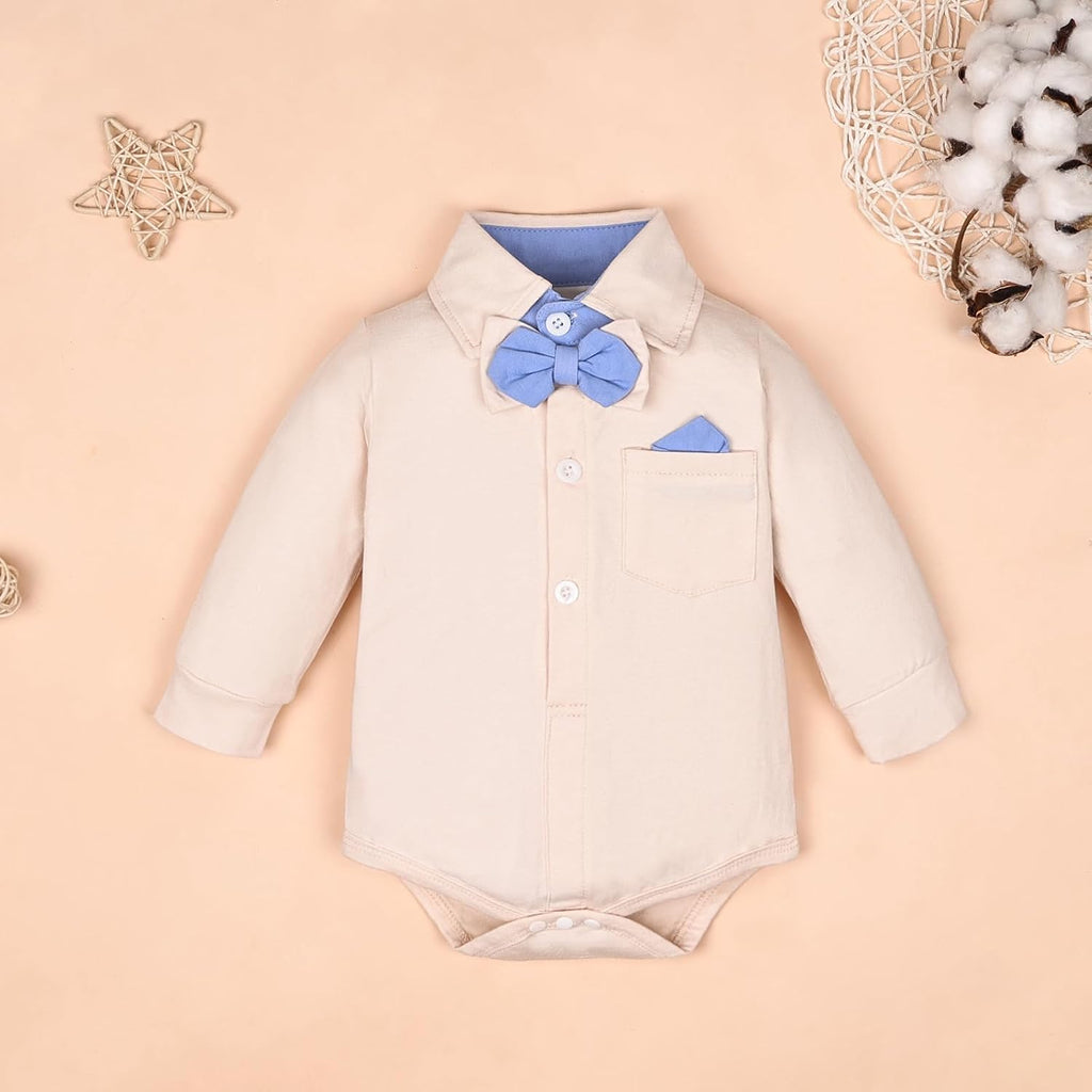 Baby Boy Formal Outfit, Bowtie & Suspenders Pants Suits Set