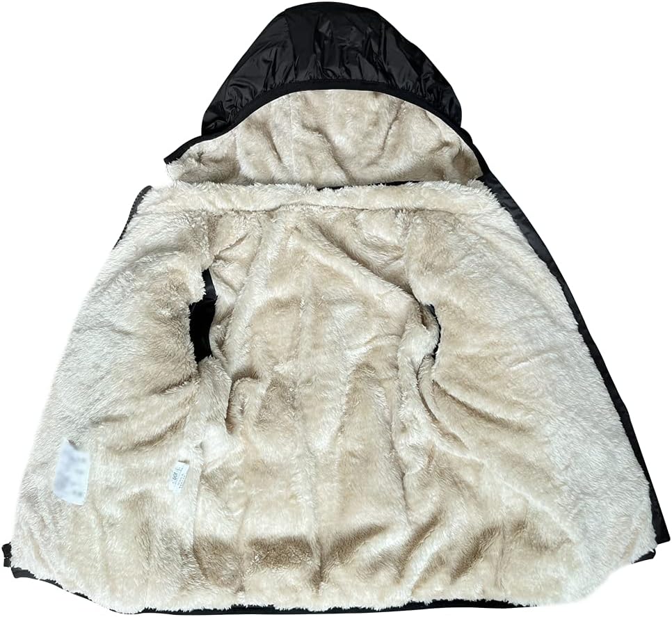 Baby Girls Boys' Winter Fleece Jackets with Hooded Toddler Warm Lined Coat Outer Clothing 1-6 Years