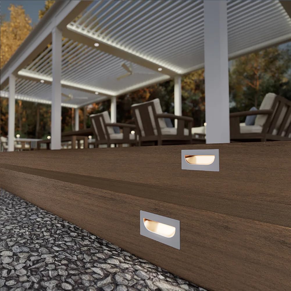 Recessed LED Stair Riser Light - White