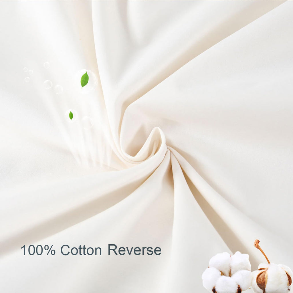 Tufted Duvet Cover Ivory Queen Shabby Chic Cotton Boho Striped Textured