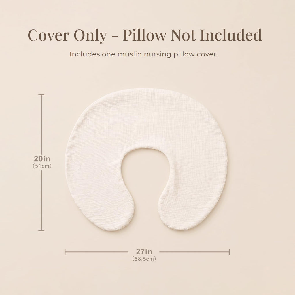 Muslin Nursing Pillow Covers, Soft Cover for Breastfeeding Pillows