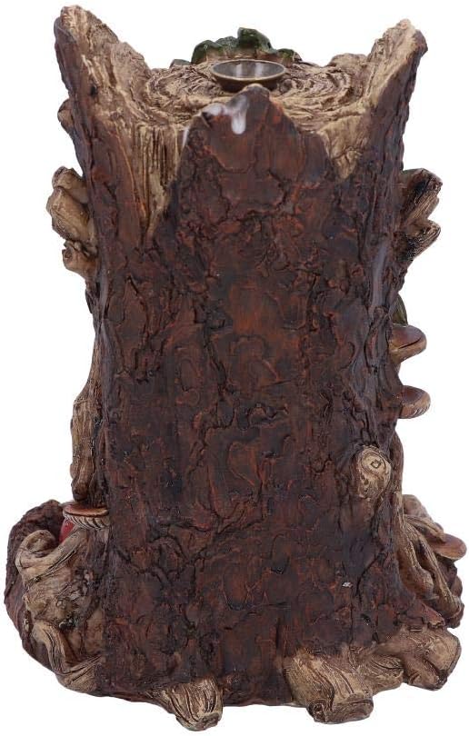 The Wisest Dryad Incense Burner, Backflow Design, Hand-Painted Resin, Nature Decor, 18cm