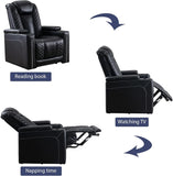 Electric Power Recliner Chairs with USB Ports and Cup Holders