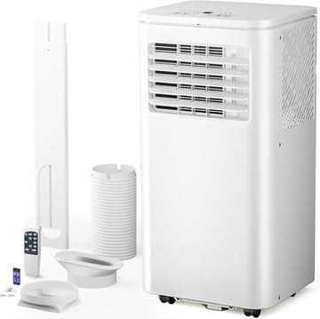 8000 BTU Portable Air Conditioner, 4-in-1 AC Unit with Cooling, Dehumidifier & Fan Modes, Sleep Mode