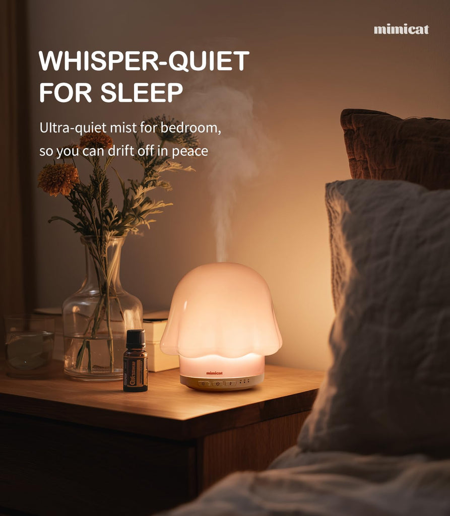 Essential Oil Diffuser Glass: Timer 120ml Ultrasonic Cool Mist Aromatherapy Diffusers Office with Soft Night Light