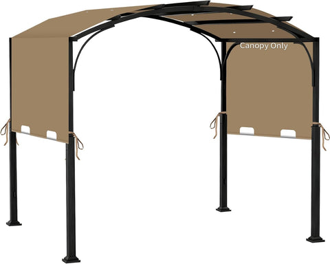 85"x 208" Universal Pergola Shade Cover, Garden Shade Replacement for 17x7.4 Ft Outdoor Pergola Structure, Patio Gazebo Canopy, Porch, Balcony Waterproof Top (Cover Only, Khaki)