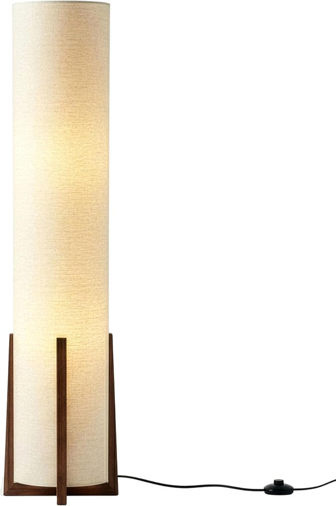 Parker Paper Lantern Floor lamp, 48 Inch Tall Lamp with Wood Frame, Asian Design