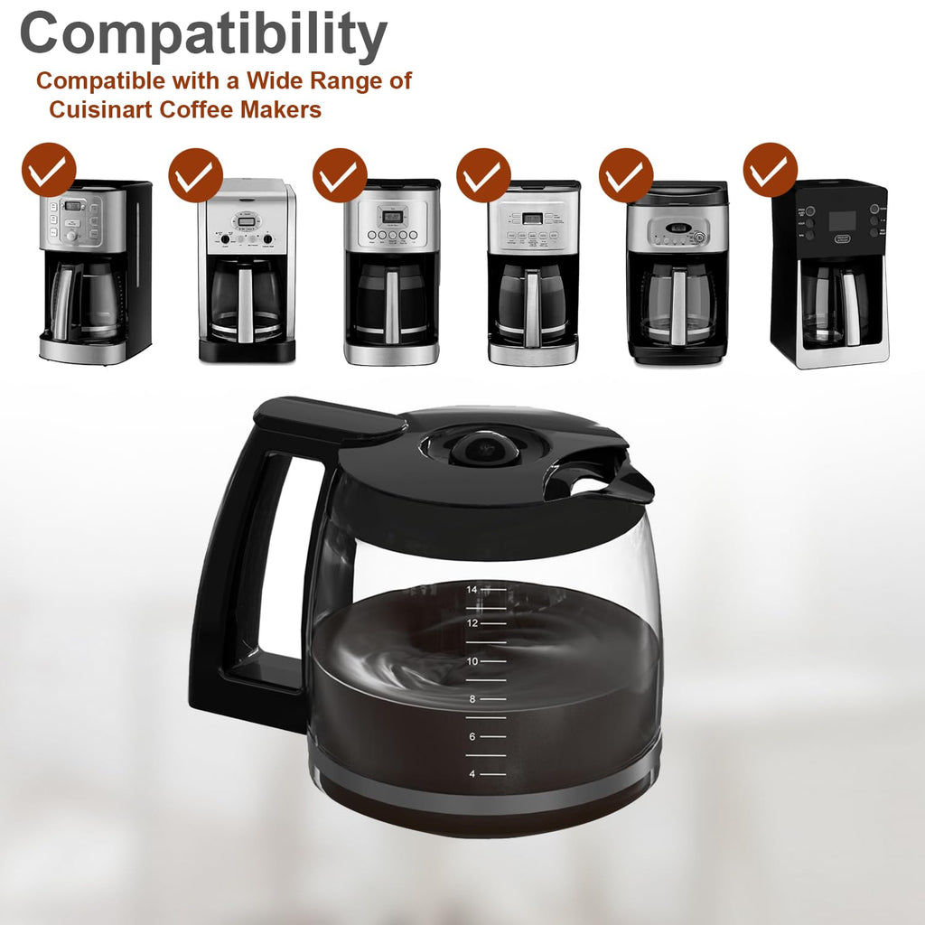 14-Cup Glass Carafe Replacement for Cuisinart Coffee Maker Models