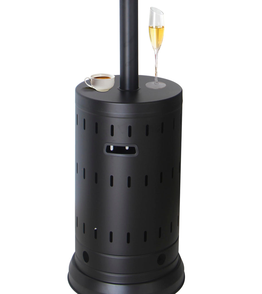 XL-Series Natural Gas Patio Heater, 45, 000 BTU, 89" Tall, Push-Button Ignition, Anti-Tilt Safety, Wheels, Hammered