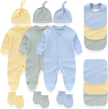 Unisex Newborn baby clothes Boy Girl Clothes Sets Cotton Long Sleeve Romper Jumpsuits Pieces Outfits
